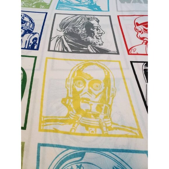 Star Wars Twin Flat Sheet, Jedi R2D2 Yoda, Star Wars Sheet - Picture 4 of 8